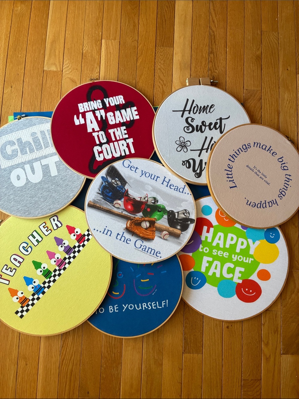 12-14” EMBROIDERY HOOP PLAQUES ( your choice)